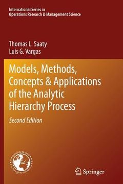 portada Models, Methods, Concepts & Applications of the Analytic Hierarchy Process (en Inglés)