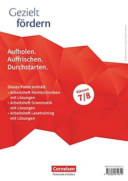portada Gezielt Fördern 7. /8. Schuljahr. Lern- und Übungshefte Deutsch - Thematische Arbeitshefte (im Paket) (en Alemán)
