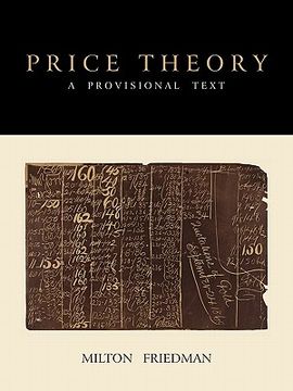 portada price theory: a provisional text (en Inglés)