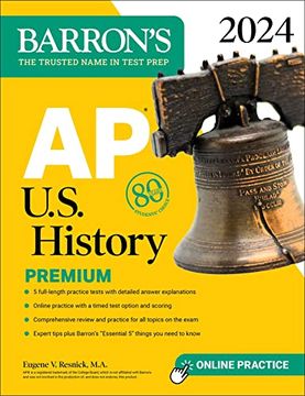 portada AP U.S. History Premium, 2024: Comprehensive Review with 5 Practice Tests + an Online Timed Test Option