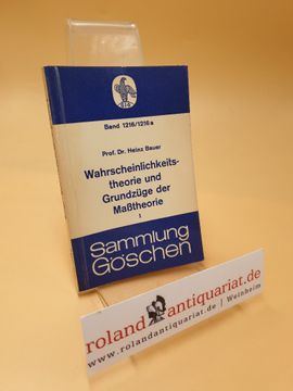 portada Wahrscheinlichkeitstheorie und Grundzüge der Maßtheorie 1; Sammlung Göschen; Band 1216/1216 a (en Alemán)