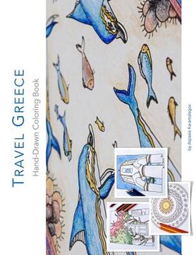 portada Travel Greece Hand-Drawn Coloring Book (en Inglés)