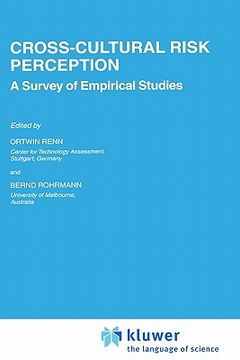 portada cross-cultural risk perception: a survey of empirical studies (en Inglés)