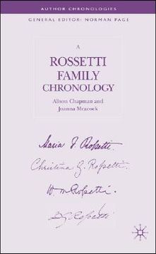 portada a rossetti family chronology (en Inglés)