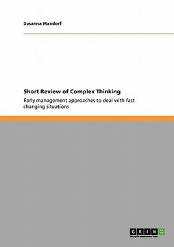 portada short review of complex thinking (en Inglés)