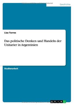 portada Das politische Denken und Handeln der Unitarier in Argentinien (German Edition)