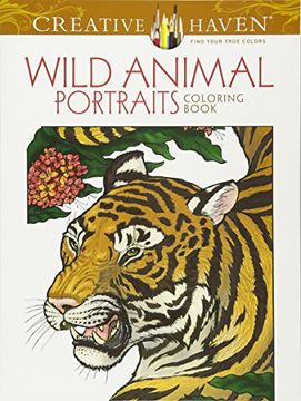 portada Creative Haven Wild Animal Portraits Coloring Book (en Inglés)