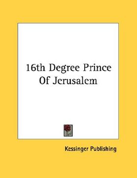 portada 16th degree prince of jerusalem
