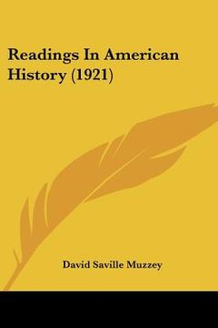 portada readings in american history (1921) (en Inglés)