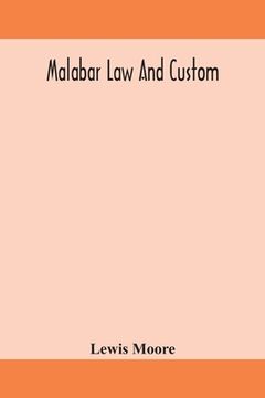 portada Malabar law and custom (en Inglés)