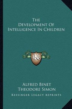portada the development of intelligence in children (en Inglés)