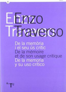 portada De la Memoria i el seu us Critic. De la Memoria y su uso Critico (in Catalá)