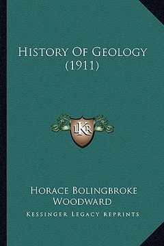 portada history of geology (1911) (en Inglés)