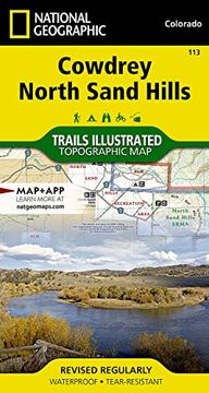 portada Cowdrey, North Sand Hills map (National Geographic Trails Illustrated Map, 113) (en Inglés)