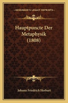 portada Hauptpuncte Der Metaphysik (1808) (in German)