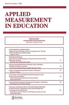 portada vertically moderated standard setting: a special issue of applied measurement in education (in English)