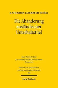 portada Die Abanderung Auslandischer Unterhaltstitel (en Alemán)