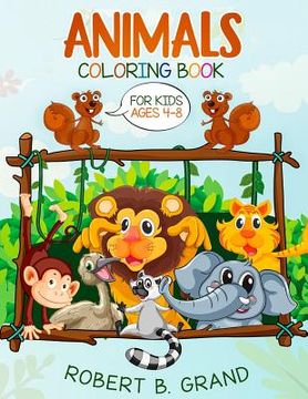 portada Animals Coloring Book: for Kids Ages 4-8 (en Inglés)