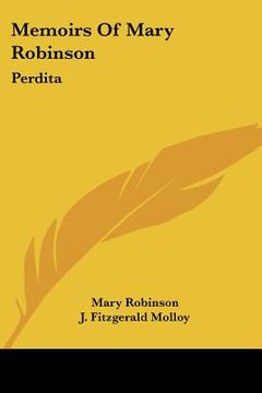 portada memoirs of mary robinson: perdita (en Inglés)
