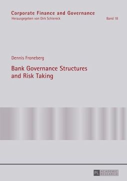 portada Bank Governance Structures and Risk Taking (Corporate Finance and Governance)