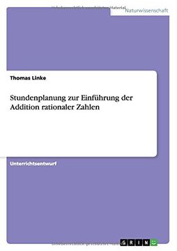 portada Stundenplanung zur Einführung der Addition rationaler Zahlen (German Edition)