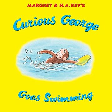 portada Curious George Goes Swimming (en Inglés)