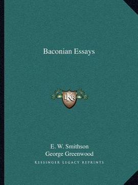 portada baconian essays (en Inglés)