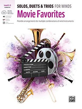 portada Solos, Duets & Trios for Winds -- Movie Favorites: Flexible Arrangements for Multiple Combinations of Wind Instruments, Book & Online Audio (en Inglés)