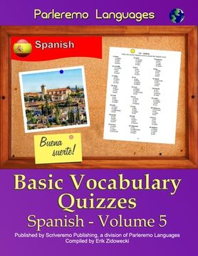 portada Parleremo Languages Basic Vocabulary Quizzes Spanish - Volume 5