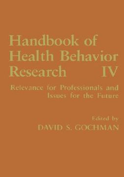 portada Handbook of Health Behavior Research iv (en Inglés)