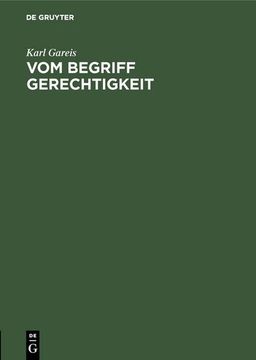portada Vom Begriff Gerechtigkeit (in German)