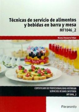 portada Técnicas de servicio de alimentos y bebidas en barra y mesa