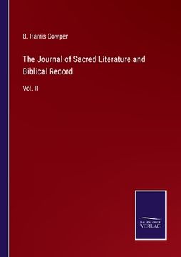 portada The Journal of Sacred Literature and Biblical Record: Vol. II 