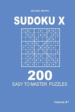 portada Sudoku x - 200 Easy to Master Puzzles 9x9 (Volume 7) (en Inglés)