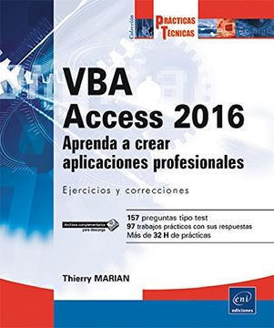 portada Vba Access 2016. Aprenda a Crear Aplicaciones Profesionales. Ejercicios y Correcciones