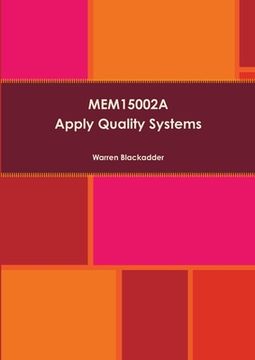 portada MEM15002A Apply Quality Systems (en Inglés)