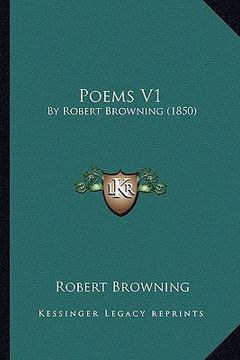 portada poems v1: by robert browning (1850) (en Inglés)