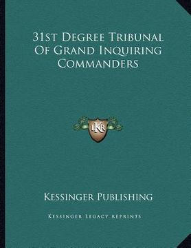 portada 31st degree tribunal of grand inquiring commanders