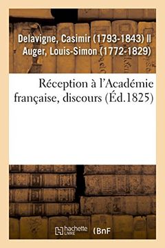 portada Réception à L'académie Française, Discours (Littérature) 