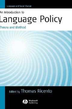 portada an introduction to language policy: theory and method