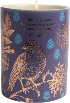 portada Jane Austen: Indulge Your Imagination Scented Candle (8. 5 Oz. ): [Dark Blue Bird] [Ceramic] (in English)