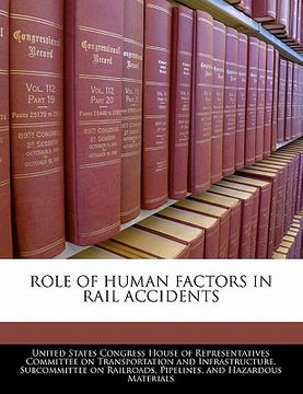 portada role of human factors in rail accidents (en Inglés)