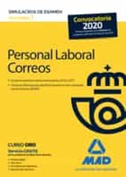 portada Personal Laboral de Correos y Telégrafos. Simulacros de Examen Volumen 1