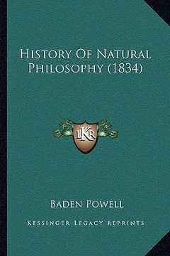 portada history of natural philosophy (1834) (en Inglés)