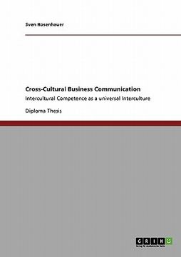 portada cross-cultural business communication (en Inglés)