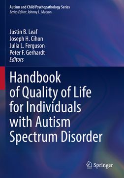 portada Handbook of Quality of Life for Individuals with Autism Spectrum Disorder (en Inglés)