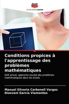 portada Conditions propices à l'apprentissage des problèmes mathématiques (en Francés)