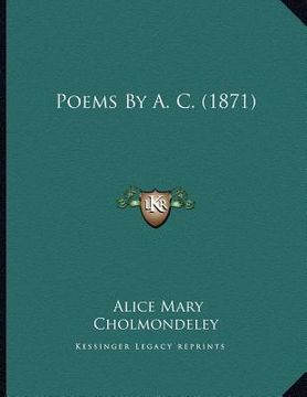 portada poems by a. c. (1871) (en Inglés)