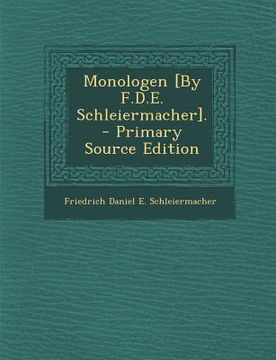 portada Monologen [By F.D.E. Schleiermacher]. (en Portugués)