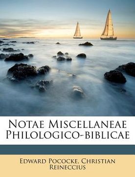 portada Notae Miscellaneae Philologico-Biblicae (en Latin)